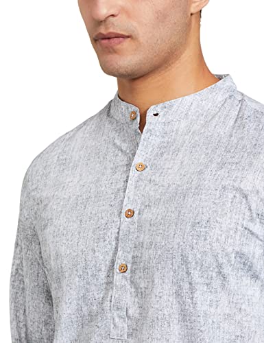 Image of Amazon Brand - Symbol Men Cotton Printed Long Kurta (Regular Fit)