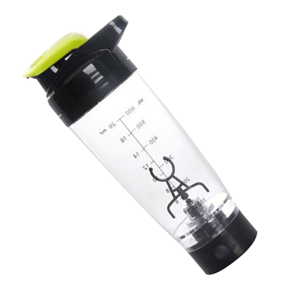 ABOOFAN Batteriebetriebene Protein Shaker Flasche Tornado Mix Flasche 600 Ml Pp Material Tragbar Grün