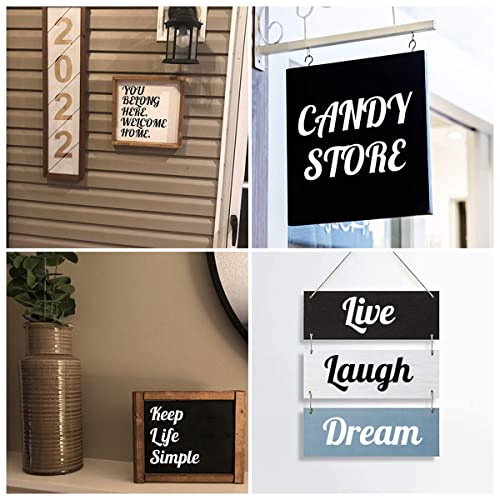 1 Inch Alphabet Letter Stencils For Painting - 62 Pack Letter And Number Stencil Templates For Painting On Wood, Reusable Cursive Numbers And Letters Stencils For Chalkboard Wood Signs & Wall Art #TOP2