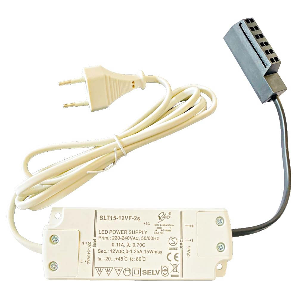 2er Set weiße LED Einbauleuchten, 12V, 2,2W, 240lm, Neutralweiß (4000K), Einbautiefe 22mm, inkl. Trafo, 230V Zuleitung, AMP Verteiler, 120°, Bohrloch 54-60mm, ideal für Küche, Bad, Möbel usw.