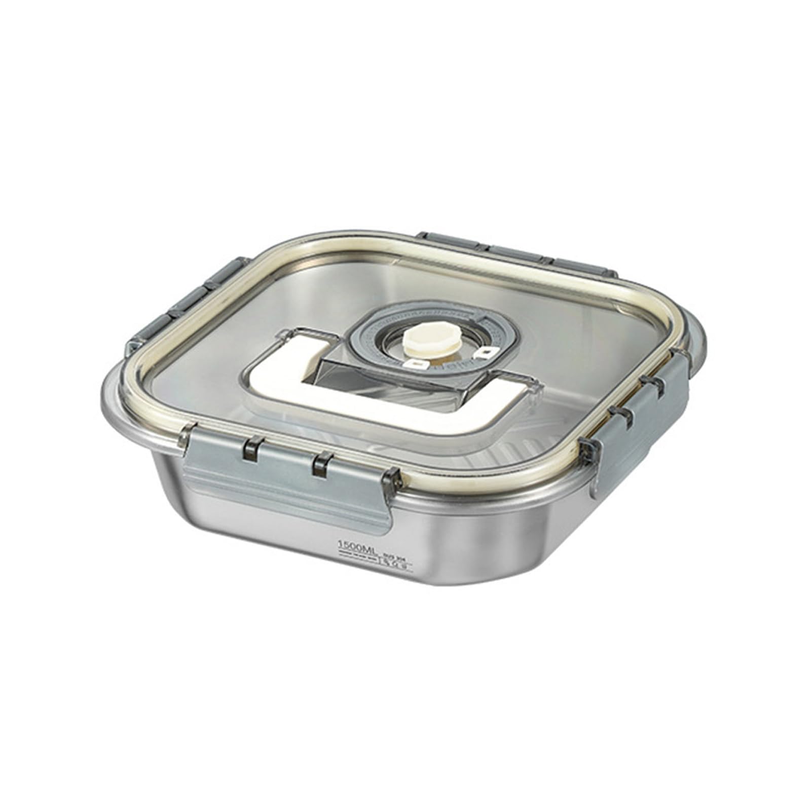 MICFENY Large Food Storage Container Convenient Stainless Steel Food Storage Box Freshness Case for Everyday Use