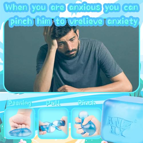 Image of Stress Sugar Ball Cube- Squishy Fidget Toys Stress Cube for Anxiety Stress Relief,High Density Gel Filled, Calming Toys for Kids Adults
