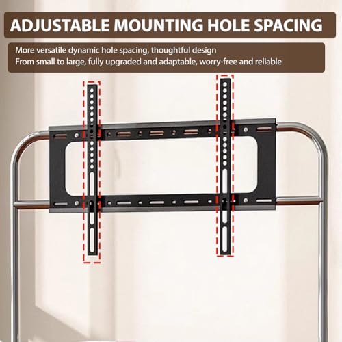 Soporte móvil para TV 43-75 pulg con ruedas, blanco miniatura 3