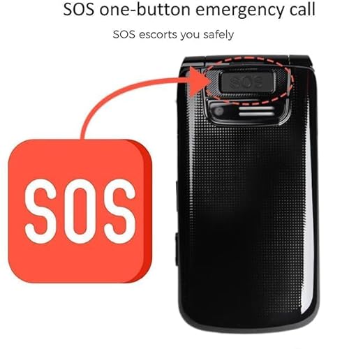 VOCA Big Button Flip Phone for Seniors Elderly | Unlocked 4G LTE | Loud Volume | SOS Button | Speed Dial | Predictive Text | Charging Dock | V340 (Red with extra battery, Red) - Image 7