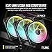 CORSAIR iCUE Link LX120 RGB 120mm PWM Fans Triple Pack – Dual Light Loops – Includes iCUE Link System Hub – CORSAIR AirGuide Technology – Black