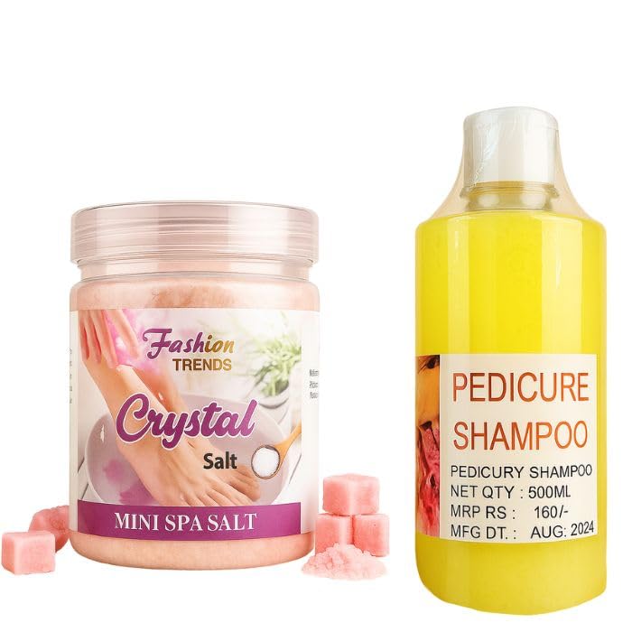 Pedicure Manicure Shampoo (500ml) + Pedicure Manicure Salt (500g) | Professional Foot & Hand Care Combo | Spa Treatment at Home-picture-11
