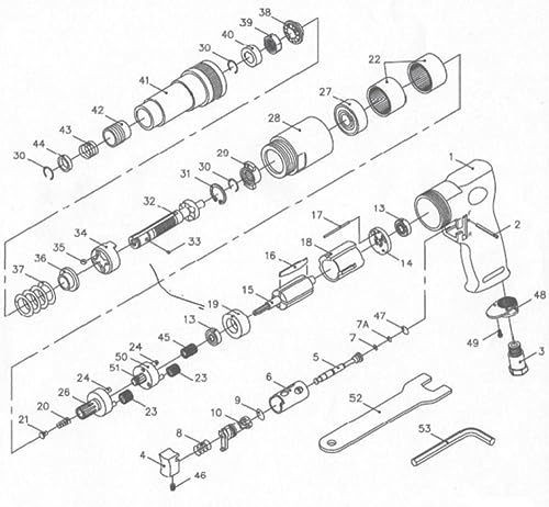 Parafusadeira Pneumática 1/4 0.5 a 1.5 Kgfm 800 Rpm DR2-3820 LDR2