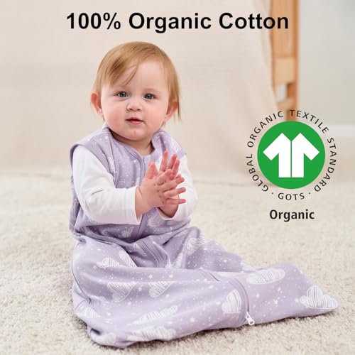 Image of Yoofoss Baby Sleep Sack 18-24 Months Wearable Blanket for Babies 100% Organic Cotton 2-Way Zipper TOG 0.5 Toddler Sleeping Sack 3 Pack, Comfy Lightweight Sleep Sacks