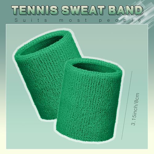 Image of Willbond Wrist Sweatbands, Sports Sweatbands for Competition, Sweat Absorbent, for Basketball, Tennis, Football, Running and Work (Pack of 6)