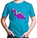 Hariz Diplodocus - Camiseta para niño (incluye tarjeta de regalo), diseño de dinosaurios azul azur 14 años