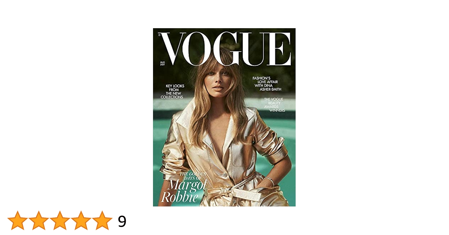 UK Vogue Magazine August 2021 Margot Robbie Cover, The