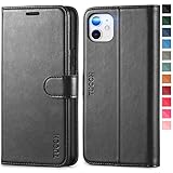 TUCCH iPhone 11 Case, iPhone 11 Wallet Case with [RFID Blocking] Card Slots Stand Magnetic Closure, Protective PU Leather [Shockproof TPU] Flip Cover Compatible with iPhone 11 (2019 6.1 inch), Black