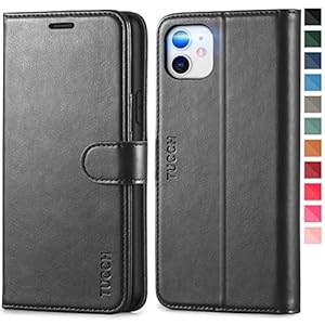 TUCCH iPhone 11 Case, iPhone 11 Wallet Case with [RFID Blocking] Card Slots Stand Magnetic Closure, Protective PU…