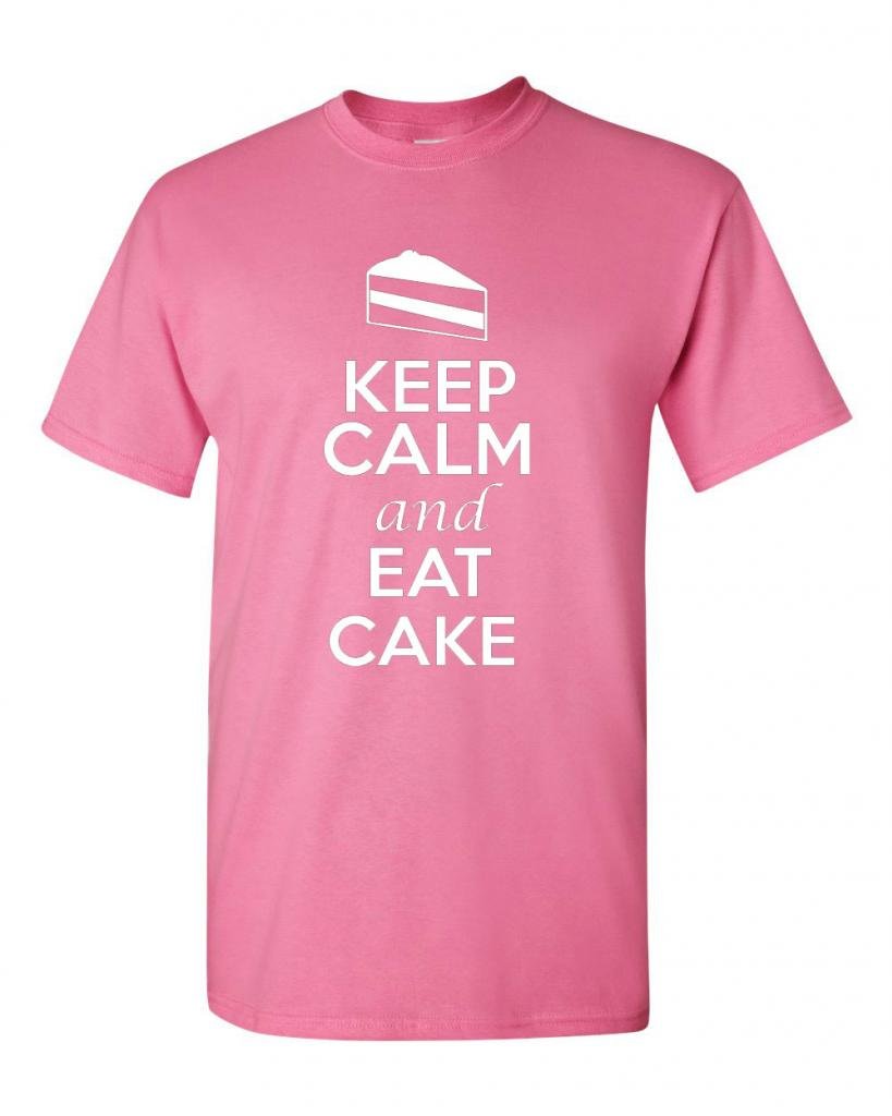 Keep Calm and Eat Cake Adult Unisex T-Shirt Tee