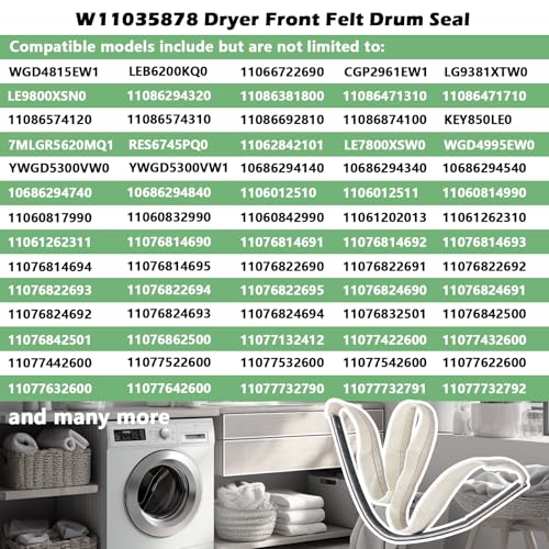 Image of W11035878 Dryer Front Felt Drum Seal & Bearing Part