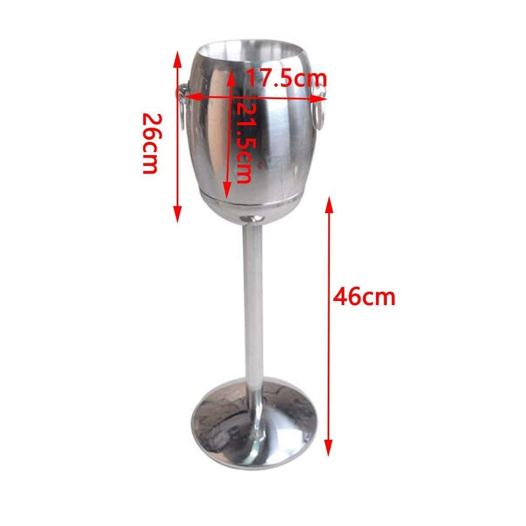 Secchiello per Il Ghiaccio in Acciaio Inox, Secchiello per Champagne, Secchiello per Il Ghiaccio con Doppio ripiano, ripiano, portaghiaccio con Orecchio, Bar con Botte per Vino, deposito per Vino
