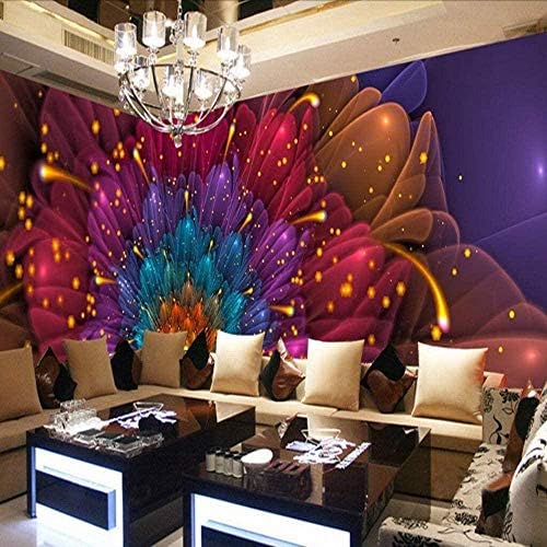Xiutailtd 3d写真壁紙壁画カラフルフラワーナイトクラブクラブハウスバーktvボールルーム背景壁の装飾壁紙カスタム任意のサイズ 450x315 Cm B08r66g9nj 9 186円