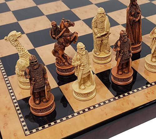 Set de ajedrez vikingo Norse Viking con tablero de 18 pulg miniatura 1