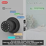 Keypad & Key Smart Door Lock, 50 User Codes, Waterproof, Auto Lock - Matte Black - Image 2