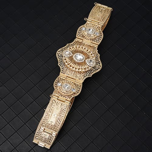 Traditional Waist Belt Russian Caucasus Costume Crystal Belt For Stage Performances Elegant Wedding Bride Waistband3