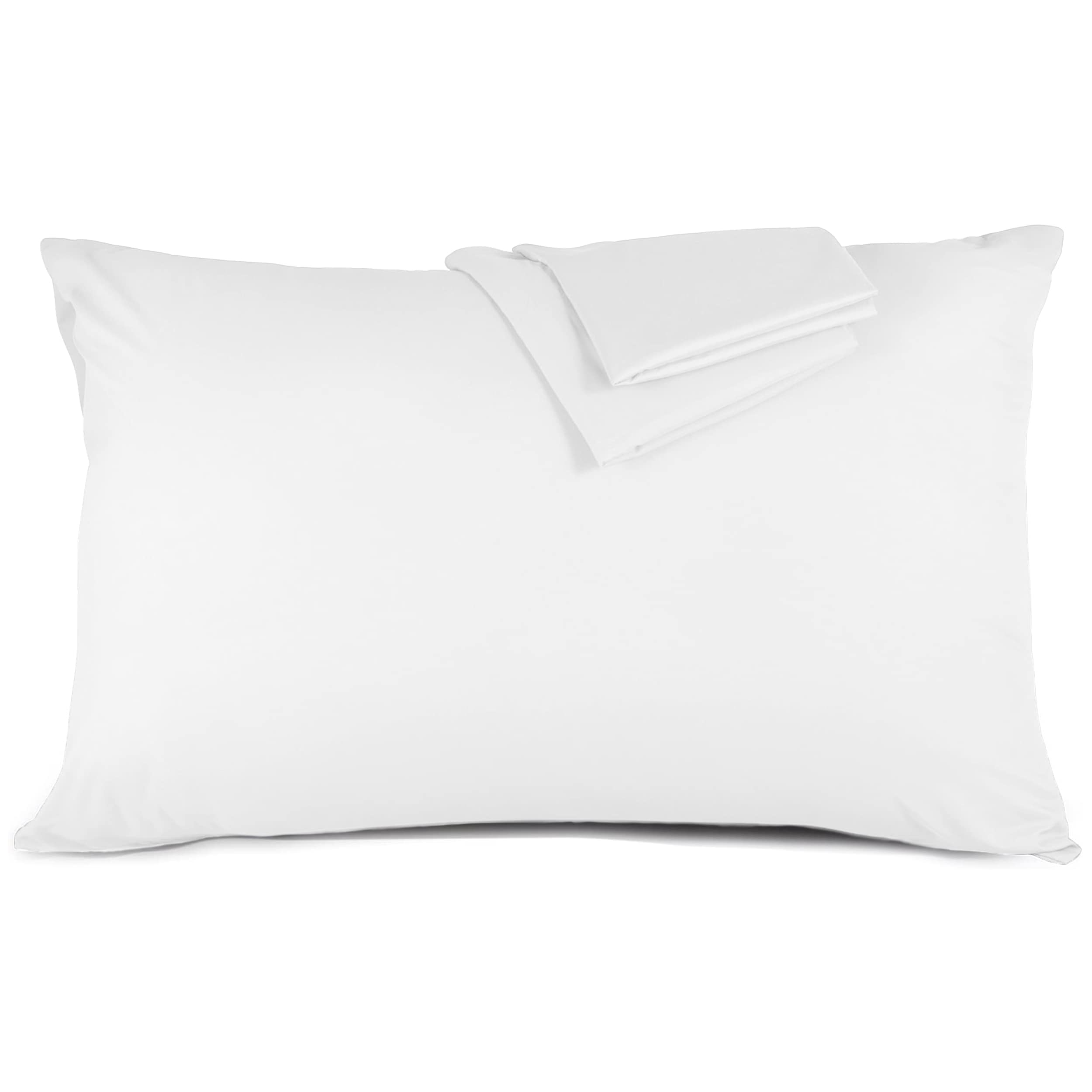 Hafaa White Pillowcases 2 Pack Brushed Microfiber Plain Pillow Cases with Envelop Closure