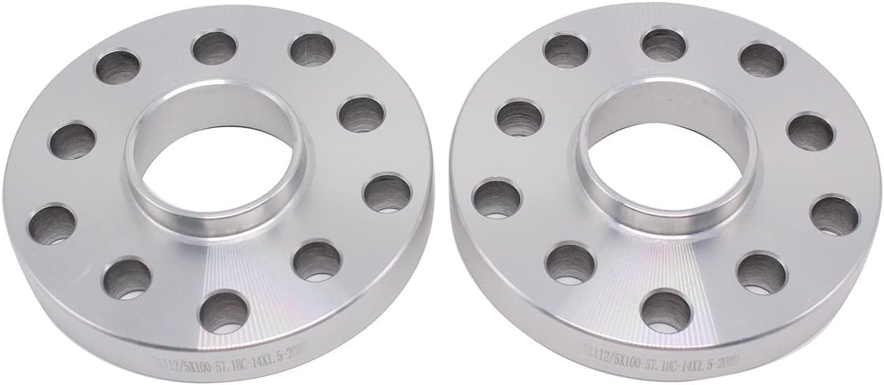 15 & 20 mm 5x112/5X100 nabenzentrierte Spurverbreiterungen, 57,1 Bohrung, 20 Schrauben für VW, 2 Paar