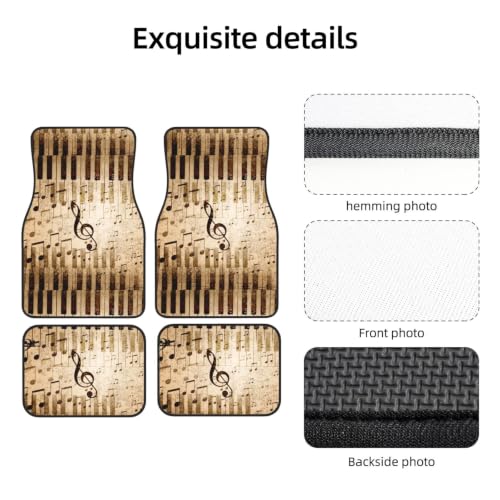 Alfombrillas de coche de notas musicales, el regalo para pianistas 3