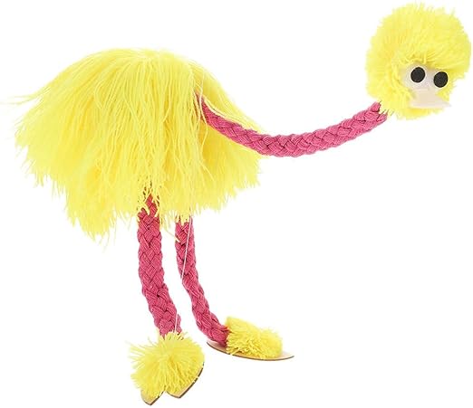 TOYANDONA Furry Ostrich Marionette Puppet for Interactive String Puppet Show Prop Educational Play Design for Imaginative Theater Fun