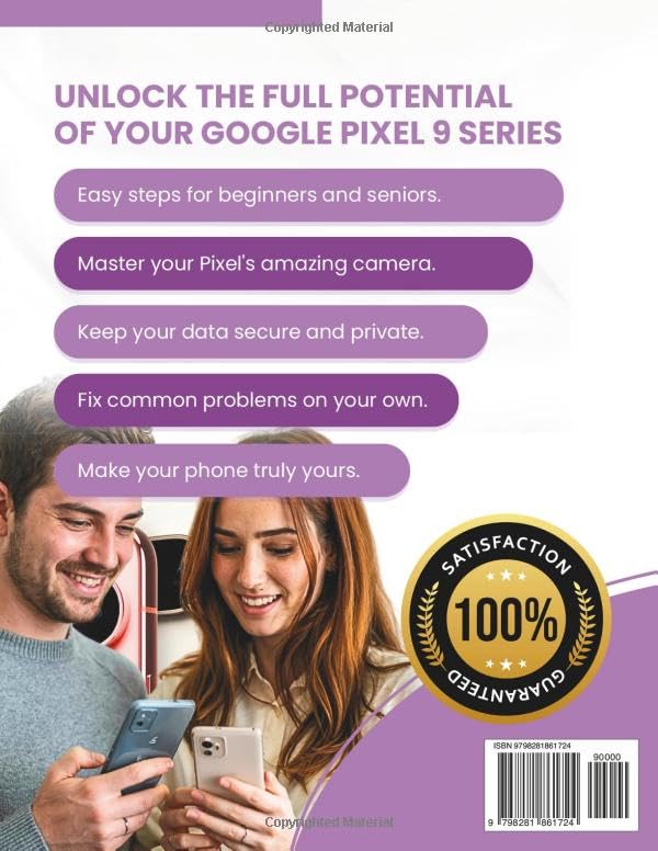 Back cover of the Google Pixel 9 series user manual highlighting key features