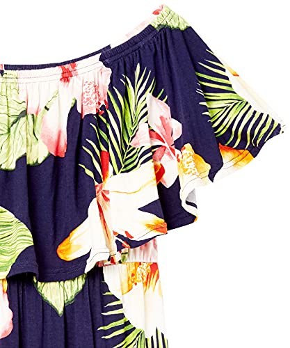 28-Palms-Womens-Tropical-Hawaiian-Print-Off-Shoulder-Maxi-Dress
