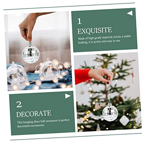 DOITOOL 6pcs Esferas Disco Espejadas Colgantes Decorativas para Árbol de Navidad para Celebraciones y Fondos de Foto miniatura 7