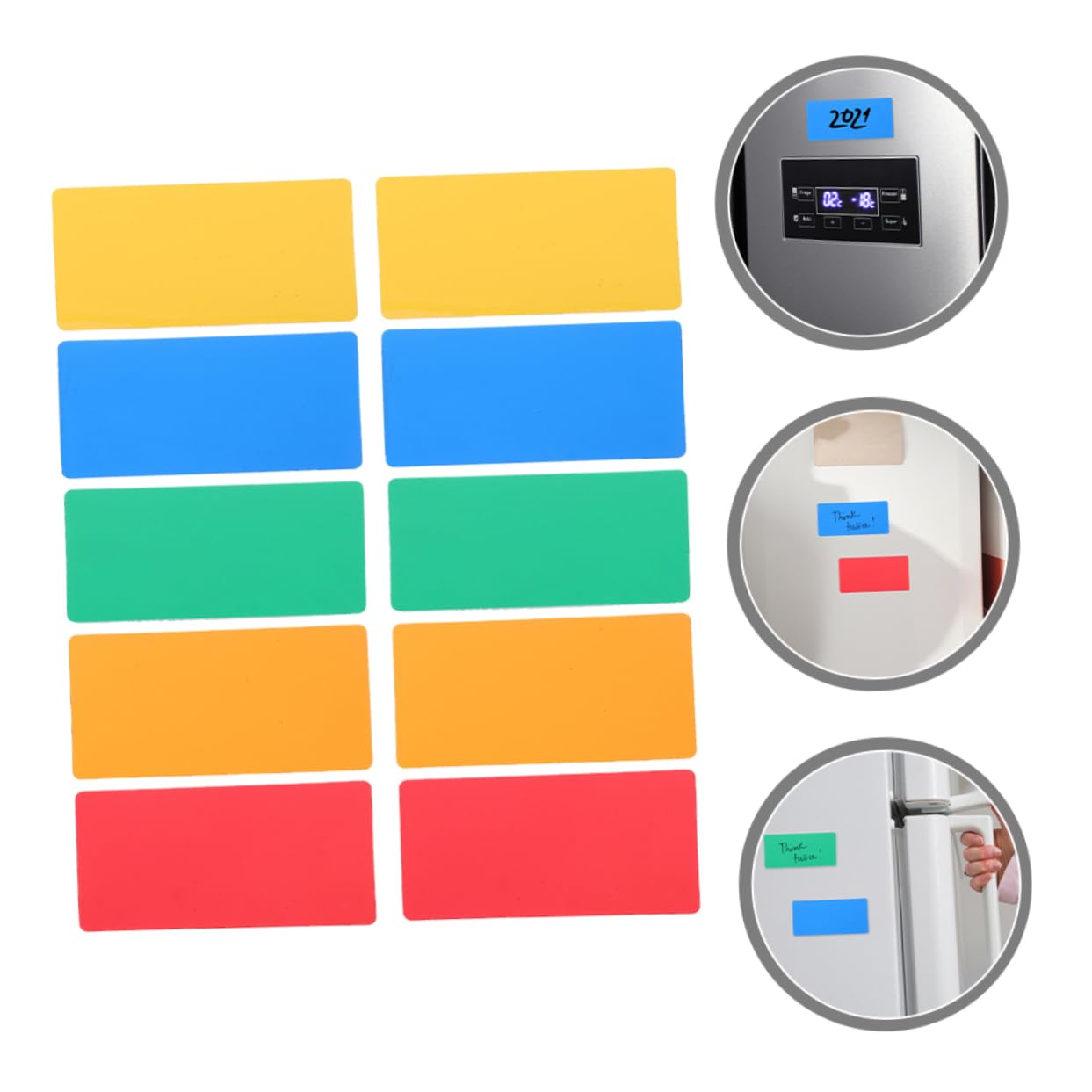 DOITOOL 3 Set Etichette Magnetiche Cancellabili Tag Magnetici Scrivibili Per Lavagna Frigorifero E Arancione Pratiche E Riutilizzabili Per Ufficio E Scuola 15 Pezzi * 3