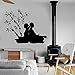 Produktbild mlpnko Yoga Entspannung Meditation Pose Zen Buddhismus Vinyl Wandtattoo Wandaufkleber Schlafzimmer Home Dekoration Wandbild,CJX10438-55x69cm