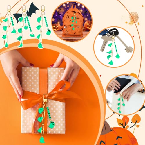 CraftyDream 558 Pcs Halloween Ghost Charms Keychain Kit Glow in the Dark by CraftyDream - Used condition - Image 6