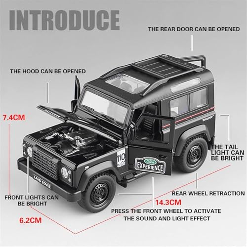 Image of Magicwand 1:32 Scale Die-Cast Metal Car Lland Roverr Experience with Openable Doors,Pull Back Action,Blinking Lights【Pack of 1】【Colors as Per Stock】