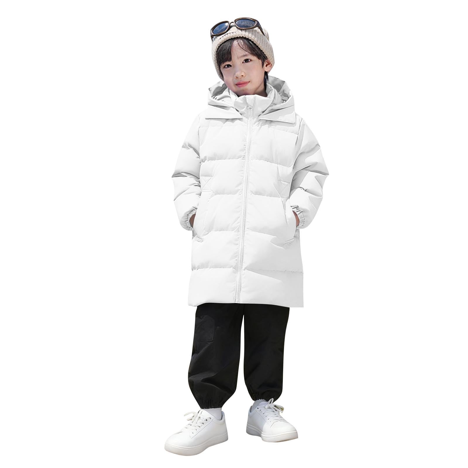 Giacche invernali per bambini e ragazze, pesanti e caldi, cappotti lunghi, eleganti cappotti termici caldi imbottiti in piumino per la scuola, capispalla, escursionismo, passeggiate, 1-15 anni