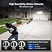 SANSI 45W 6000LM Motion Sensor Outdoor Lights, 5000K 600W Equiv LED Outdoor Lights for House, 4 Modes Wide 320° Angle Flood Lights Outdoor for Yard, Soffit, Garage, Doorways IP65 Waterproof