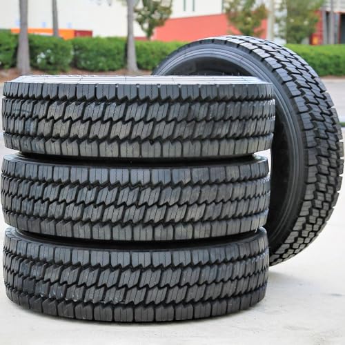 Set of 4 (FOUR) Evoluxx EDR202 All-Season Commercial Drive Radial Tires-245/70R19.5 245/70/19.5 245/70-19.5 133/131M Load Range G LRG 14-Ply BSW Black Side Wall