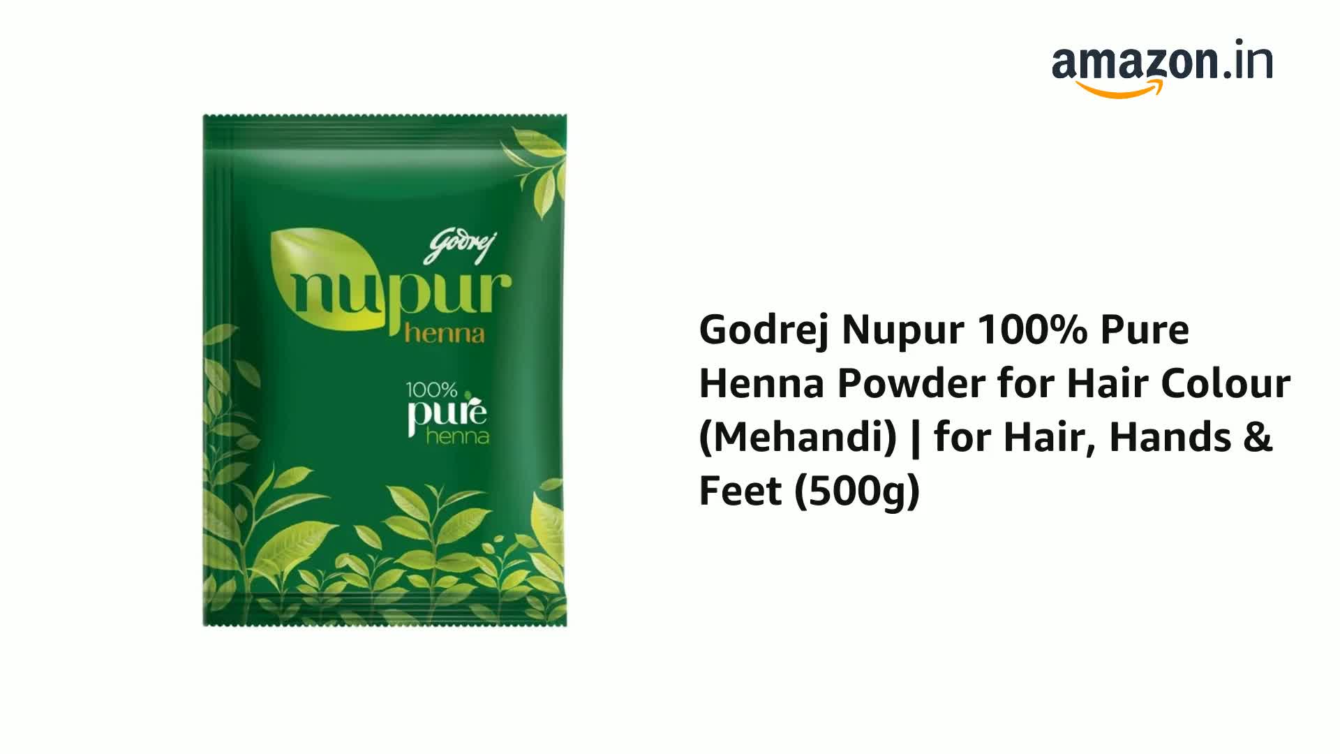 Godrej Nupur 100% Pure Henna Powder for Hair Colour (Mehandi