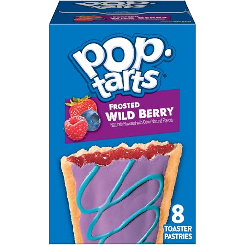 Pop-Tarts Toaster Pastries, Breakfast Foods, Kids Snacks, Frosted Wild Berry, 13.5oz Box (8 Pop-Tarts)
