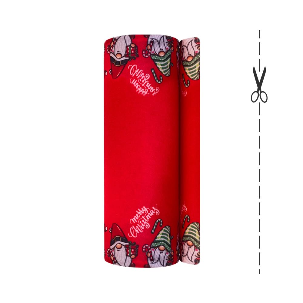 Olivo.Shop | Jingle Roll - Alfombra navideña por Metros, para Interior y Exterior, 1 Metro de Ancho, para Eventos y preparaciones (Gnomes, 5 Metros)