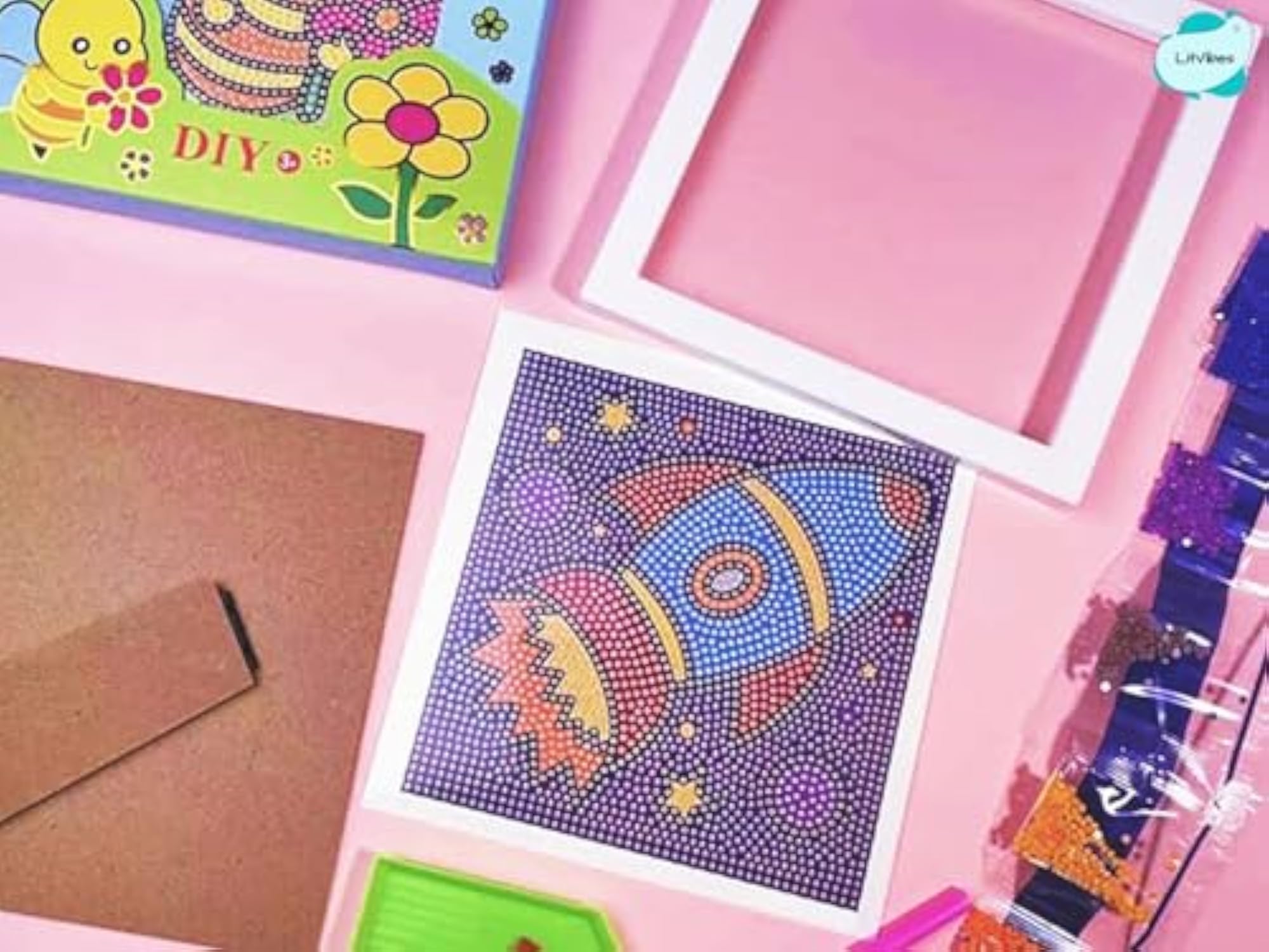 DIY Diamond Painting Kit with Frame for Kids & Adults