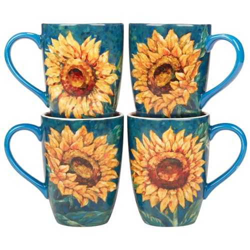 Set de 4 mugs Golden Sunflowers 20 oz Certified International miniatura 6
