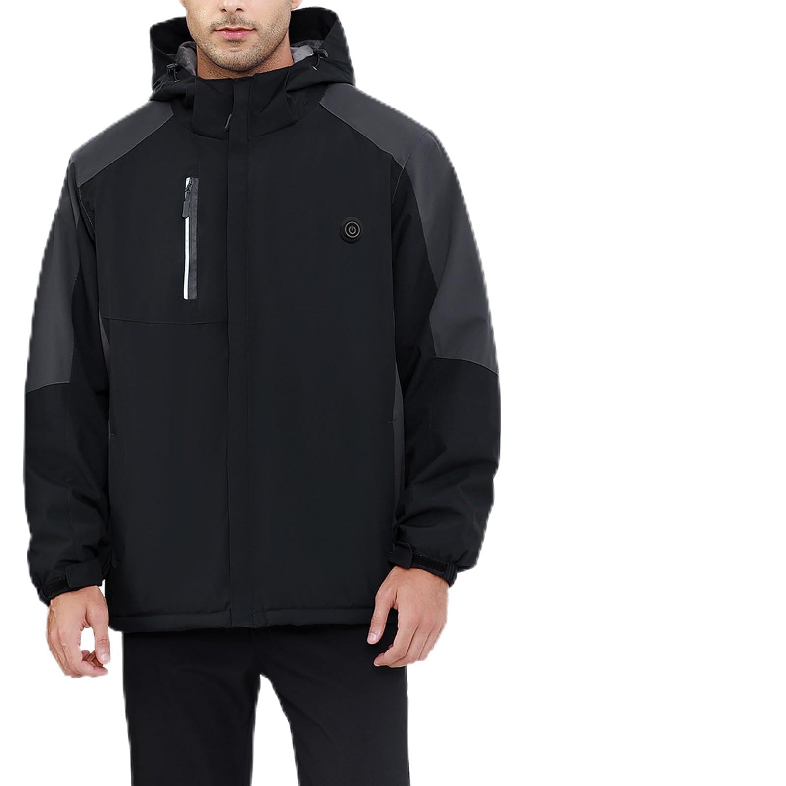 Męska Podgrzewana Kurtka Typu Softshell Z Kapturem, Wodoodporna, Lekka, Ocieplana Wiatrówka, Płaszcz Grzewczy USB