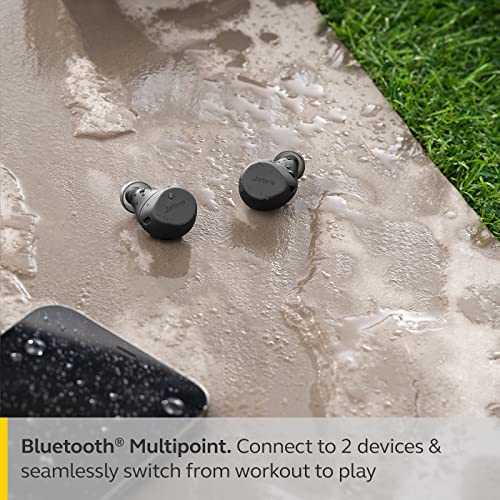 Image of Jabra Elite 7 Active In-Ear Bluetooth Truly Wireless Waterproof Sports In Ear Earbuds With Mic, Active Noise Cancellation, Multipoint Connectivity And Shakegrip, Active Fit - Black
