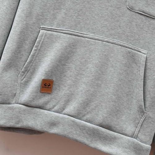 Cargo Hoodies for Men Trendy Button Up Cargo Pullover with Multi-Pockets Workout Gym Fashion Outdoor Sweatshirts4