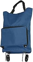 Vista 1 de Carrito de compras plegable con ruedas, reutilizable, Oxford, bolsa portátil de gran capacidad plegable para compras, viajes, campamento