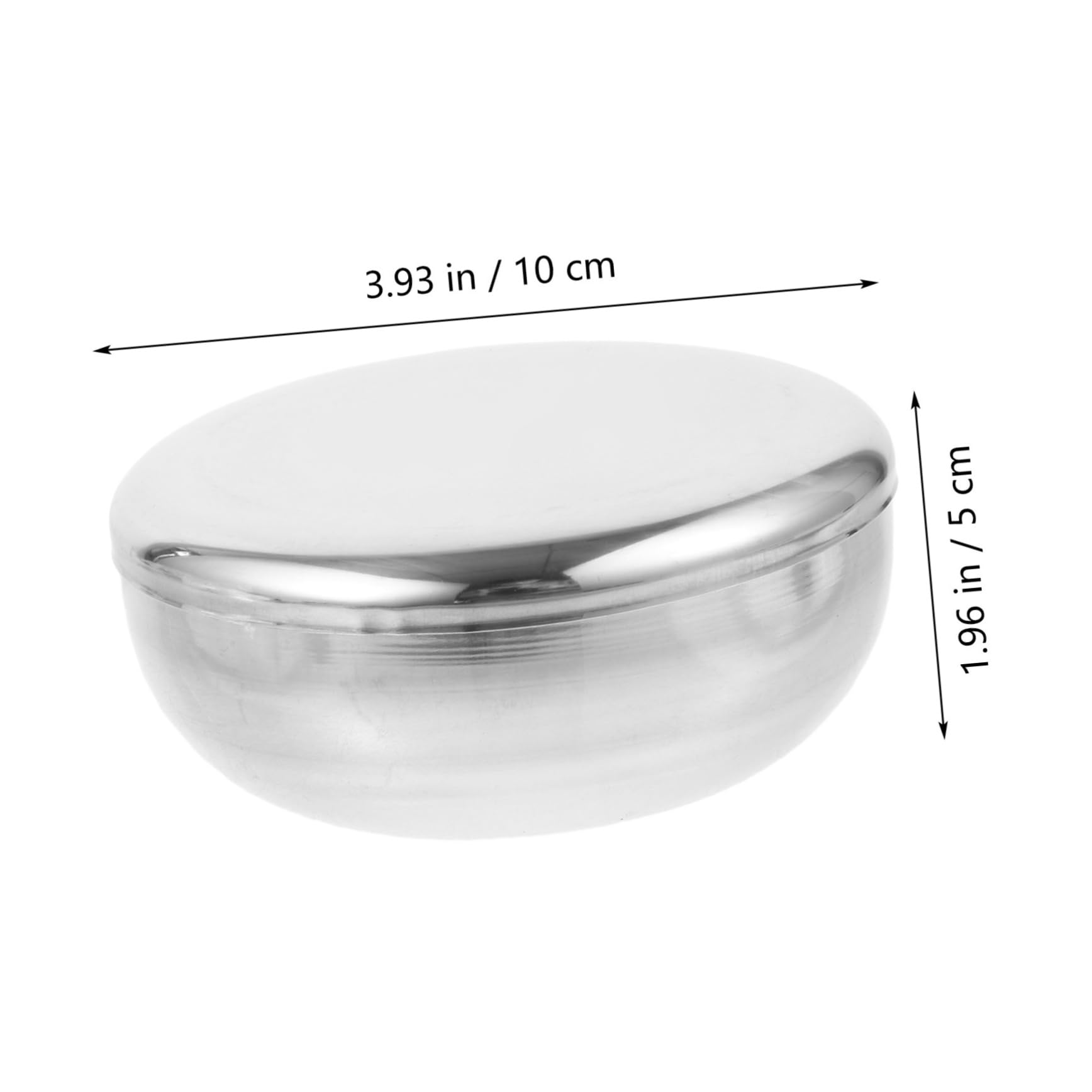 Gogogmee Bowl Shaving Mug Men's Shaving Soap Cup 52mm High 73mm Diameter Stainless Steel