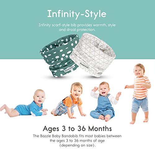 Bazzle Baby BandObib Infiinity Baby Scarf and Drool bib with snap closure & premium double layer to keep drool off clothes3
