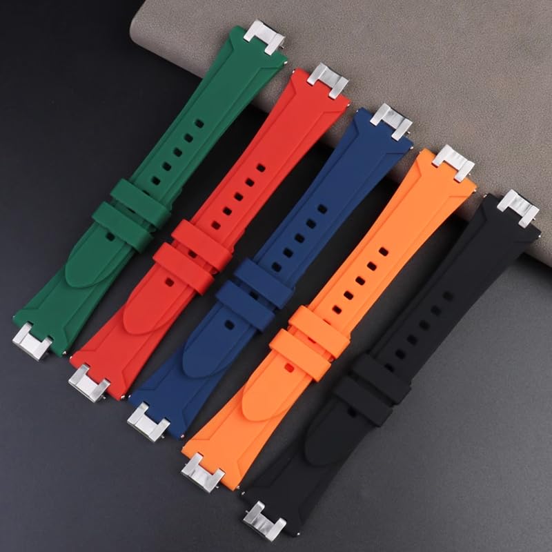 Gummi-Uhrenarmband für MAURICE LACROIX AIKON Connector AI6008 6038 6007 Armband Schnellverschluss Metall Stahlkopf Silikon-Uhrenarmband